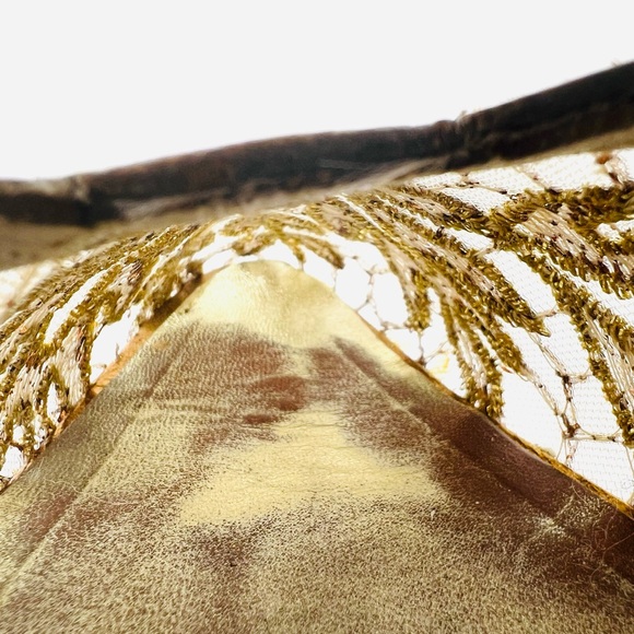 Stuart Weltzman For Martinique Gold Colored High Heels US 8 1/2 NO HEEL CAPS - Picture 10 of 15